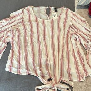 Pink and White Ashley Stewart Blouse Size 28
